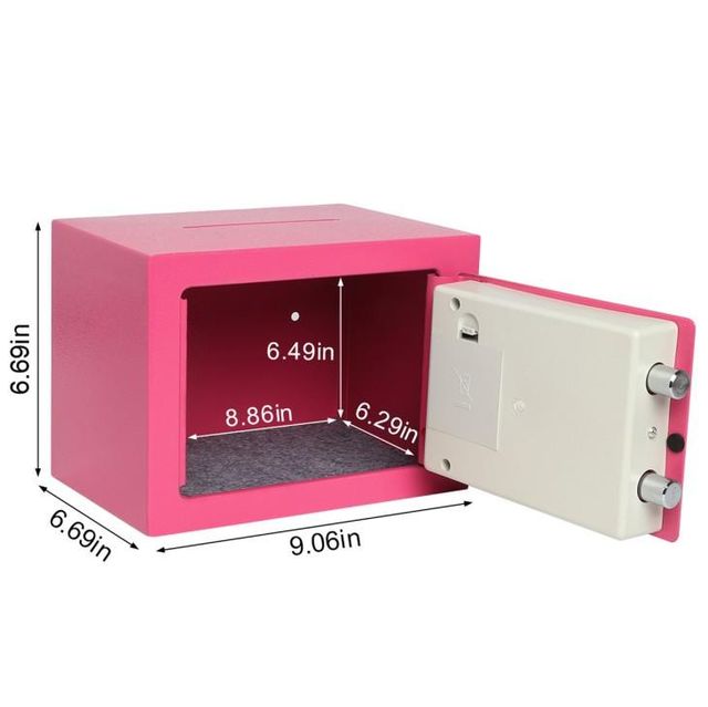 17E Outdoor Weatherproof Mini Electronic Safe Box Digital Keypad Lock Wall Mountable Anti-Theft Security Safe for Home Office Hotel Cash Money Jewelry Storage Box - Image 4