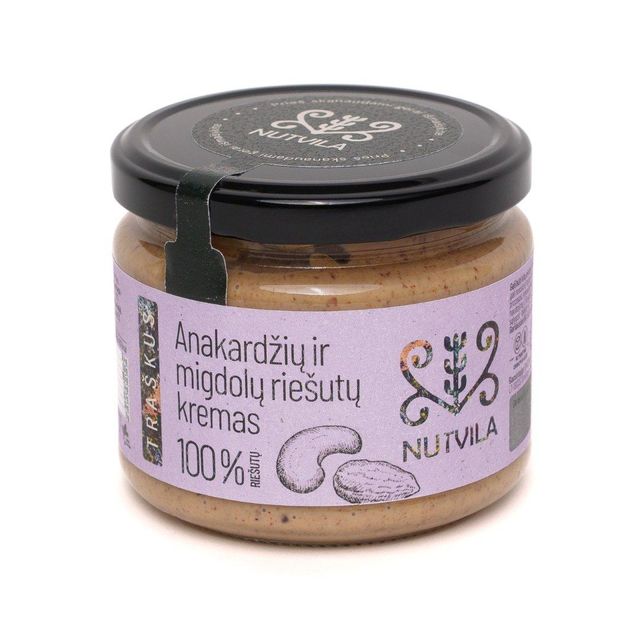 Crunchy Cashew and Almond Butter 300g Features Gluten-Free, Lactose-Free, Vegan Origin European Continent, European Union - Image 1