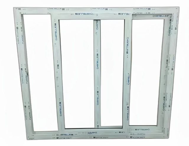 6 Feet UPVC Sliding Window Frame Form Rigid Color White Height 6 Feet Durability High Shape Rectangular Open Style - Image 1