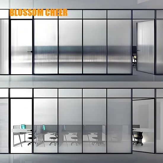Sleek Modern Aluminum Glass Office Partition Wall Solutions Color Black Style Modern Model NO. BC1865 Security Rating A HS Code - Image 5