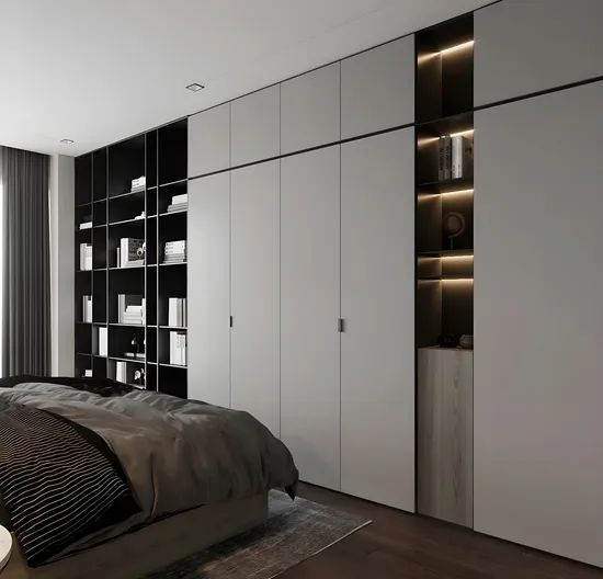 Multi-Functional Living Room Storage Cabinet Modern Bookcase with Wine Racks - Image 2