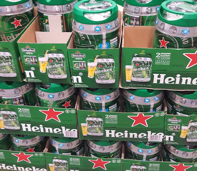 Premium Alcohol Beverages Heineken Original Draught Beer Keg 2 × 2 Gallon (7.57 L) Kegs For Sale - Image 3