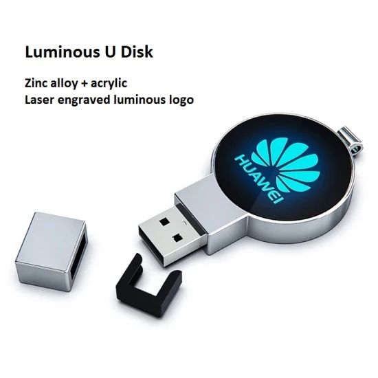Key Chains USB Disk LED Lighting Custom Carved Light Logo - Image 1