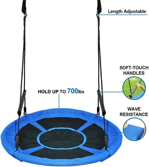 Adjustable Ropes and Carabiners for Blue Saucer Tree Swing - Image 2