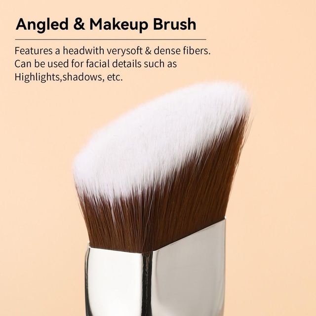 BSFL BR0101001001 Professional Angled Foundation Brush - Trapezoidal Sloping Vegan Synthetic Bristles For High-Definition Makeup Application makeup brush - Image 4