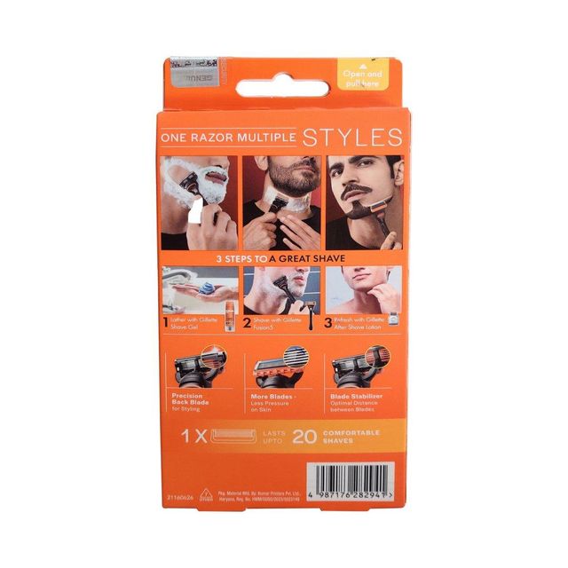 Gillette Fusion5 Razor – Pack 1N - Fusion5 Power Text English Material Other Product Code 6137 Shelf Life ---, NO Hsn Code 8212 10 10 - Image 2