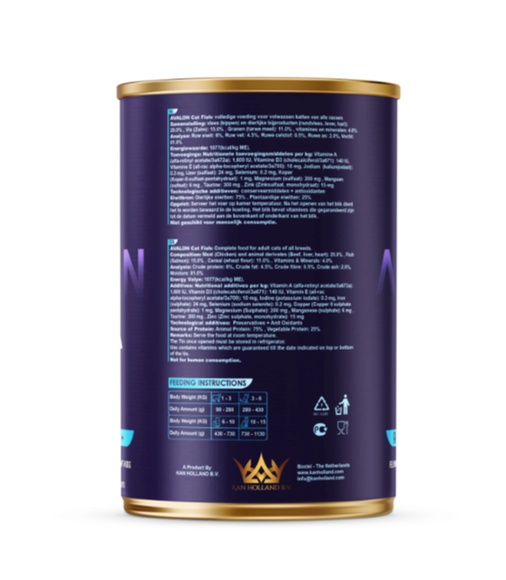 Avalon Fish - Wet Cat Food Flavor Fish Weight (kg) 410 G Brand Name Avalon - Image 3