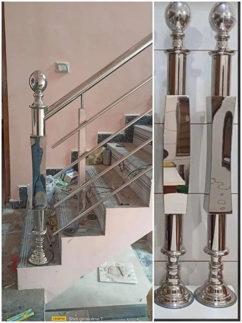 Steel Railing Profiles 304 Stainless Steel Pipe Railing Rail Height 900 mm Handrail Profile ...