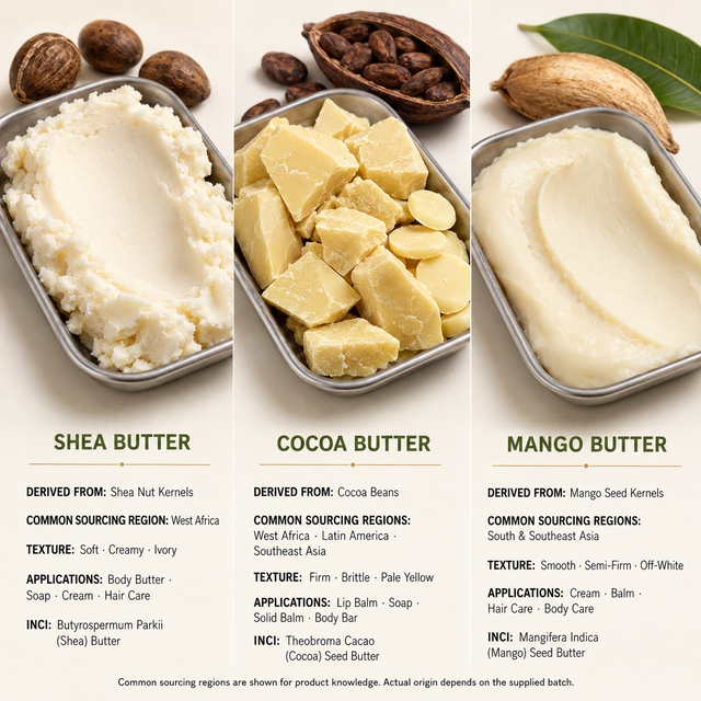 Wholesale Cold Pressed Shea Butter Cocoa Butter Mango Seed Butter Cosmetic Grade Raw Material for Soap Making Skin and H - Image 4