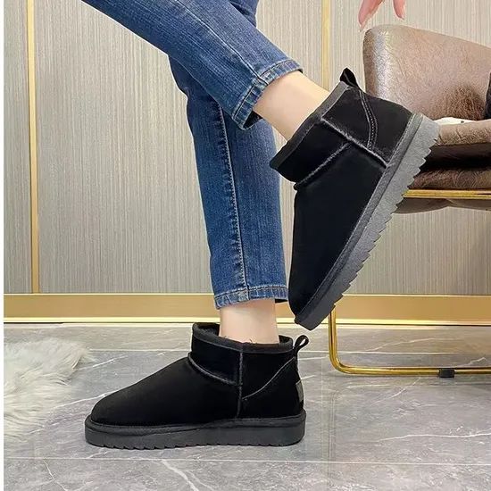 Shearling Short Warm Snow Boots Model NO. SS Origin China Season Winter Gender Female Element Bowknot Toe Style Round Material - Image 6