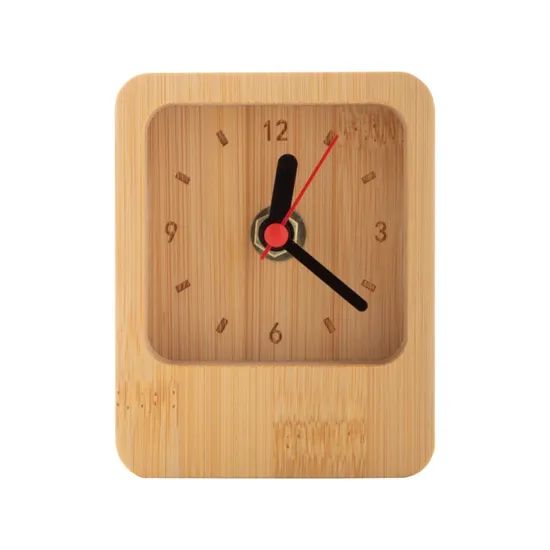 Unique Solid Wood Mini Desk Clocks Trademark Ebei HS Code 4421909090 Model NO. EB-A1205 Color Natural Color Origin Fujian China - Image 2