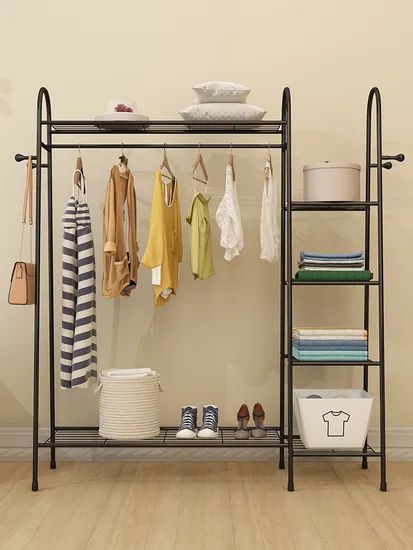 Double Rod Clothing Display Rack Stands Garment Racks Metal Coat Hat Hanging Storage Racks - Image 5