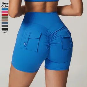 Wholesale Custom Logo Women Sports Shorts Quick-Dry Pocket Fitness Yoga Pants - Image 1
