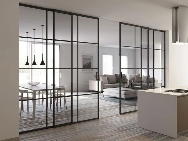 Aluminium Glass Sliding Slim Partition Design Simple Brand Corinzo Material Glass Open Style Sliding Country of Origin Made in - Image 1