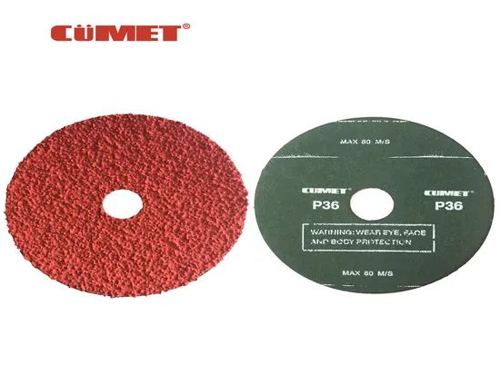 Ceramic Fiber Disc Resin Abrasive Discs Origin China Model NO. P36 Shape Round Disc Standard 4-9 Inch HS Code - Image 1