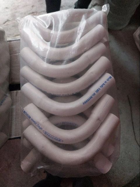 90 Degree Male PVC Electrical Pipe Bends Angle 90° Color White Material Pvc Finish White Diameter 1-inch Bend Angle 90 - Image 3