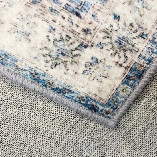 China OEM&ODM Carpet Factory Customized Area Rug Washable Easy to Clean 3D Printed Family Living Room Carpet-Rug-Mat 100% Polyester Greenish Blue Runner Rug - Image 4