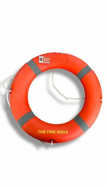 Orange High-density Polyethylene Lifebuoy Rescue Tube Shape O Brand TFI Color Orange Weight As per IS Body Thickness As per - Image 1
