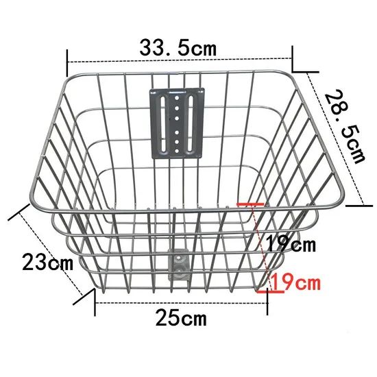 Stylish Metal Bicycle Baskets in Three Color Choices for Storage - Image 5