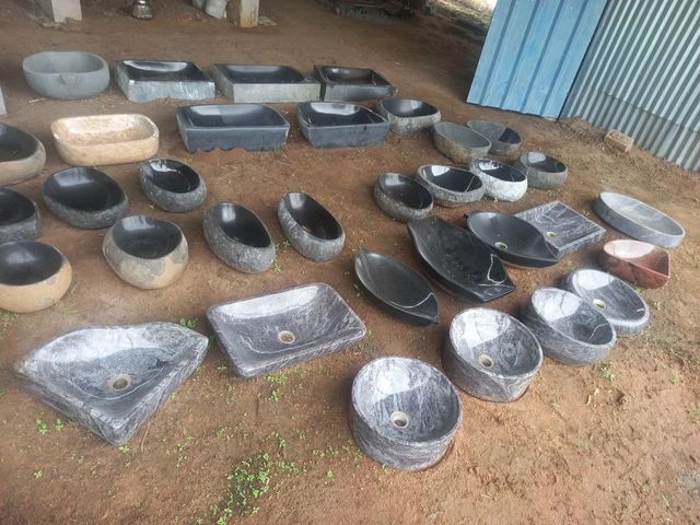 Granite Stone Wash Basin Shape Oval Color Black Material Stone Durability High I Deal In New Only Is It Customised Yes Surface Finish - Image 9
