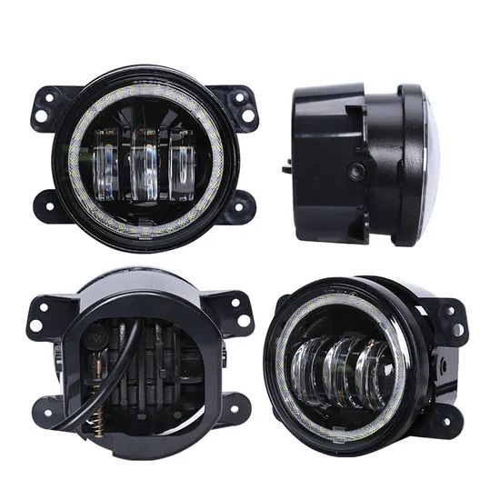 4 Inch LED Fog Lights W/White DRL LED and Amber Turn Signals LED Headlight for Jeep Wrangler - Image 6