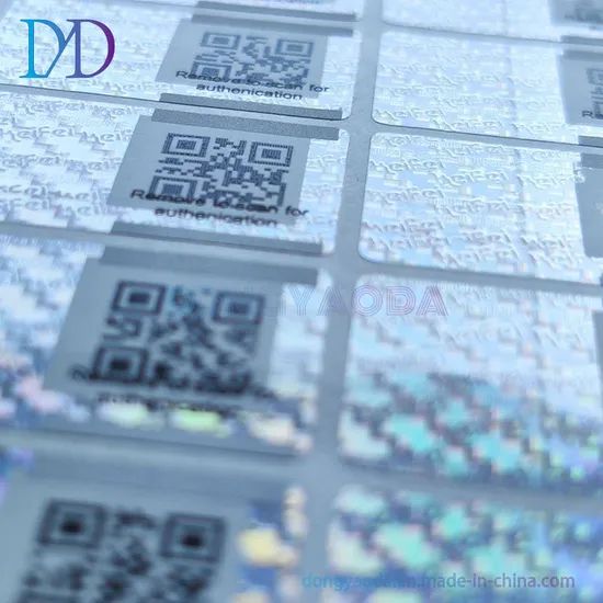 Custom Reflection Rainbow Holographic Stickers Security Labels Anti Counterfeit Labels Printing - Image 4