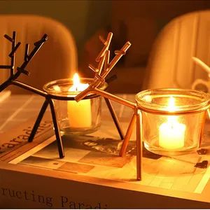 Simple Creative Iron Deer Candlestick Home Desktop Atmosphere Layout Decoration - Image 2