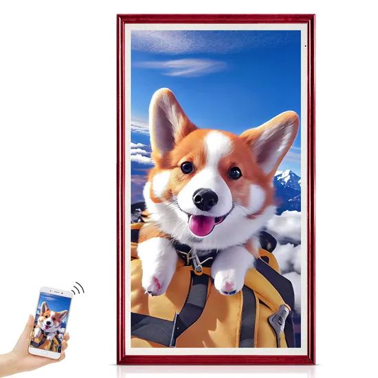 Widescreen Wall Mount Digital Photo Frames with Remote Control - Image 1