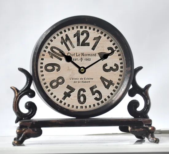 Metal Iron Alarm Home Decor Table Clock Desktop Clocks - Image 1