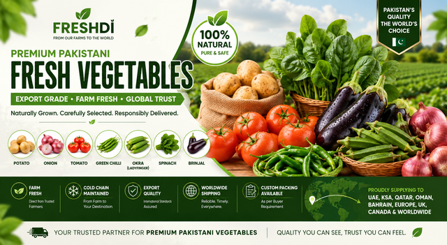 Pakistan’s Premium Fresh Vegetable Selection | Potatoes, Onions, Tomatoes, Green Chillies, Okra, Spinach & Brinjal – product photo 5, product detail gallery
