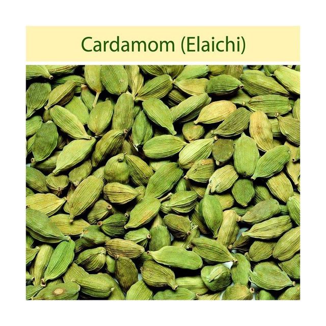 fresh green elaichi cardamom pods for baking desserts sweets chai tea cooking and herbal use with rich aroma natural flavor long shelf stability and carefully sealed packaging - Image 1