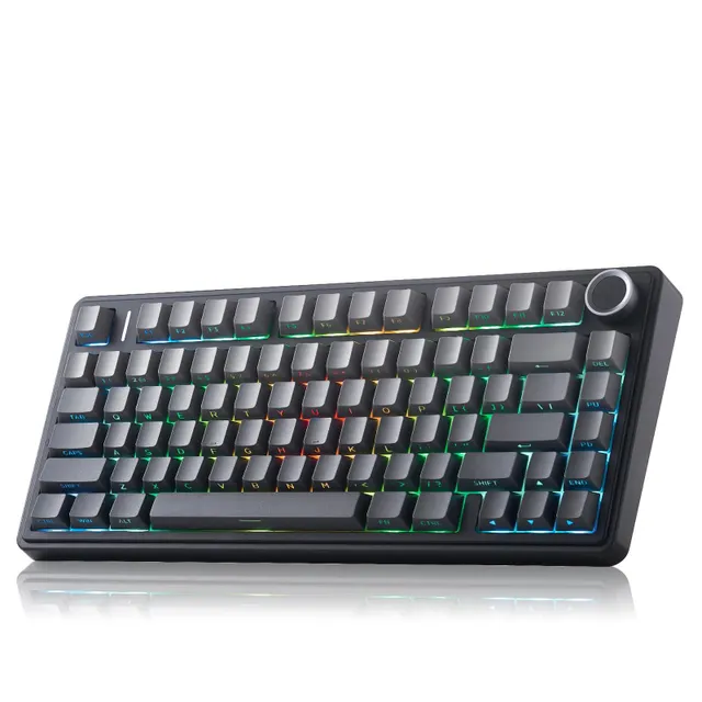 x Aula F75 Wireless Mechanical Keyboard, Gasket Mount Hot Swappable RGB Gaming Keyboard with Knob, Tri-Mode BT5.0/2.4G/U – product photo 3, product detail gallery