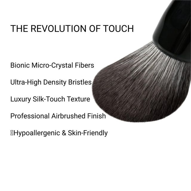 BSFL PRO Tapered Powder Brush - Bionic Micro-Crystal Fiber, Sustainable Wooden Handle (BR0102001701) - Image 3
