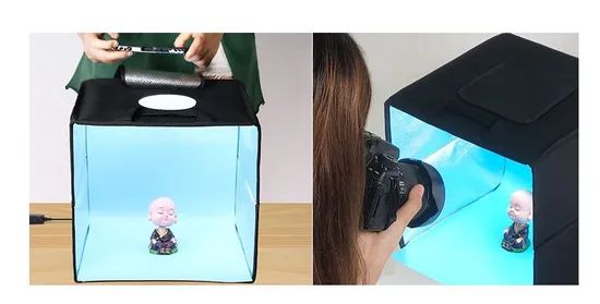24X24 Inch/60X60 Cm Photo Studio Shooting Tent Light Cube Diffusion Soft Box Kit with 4 Colors Backdrops - Image 6