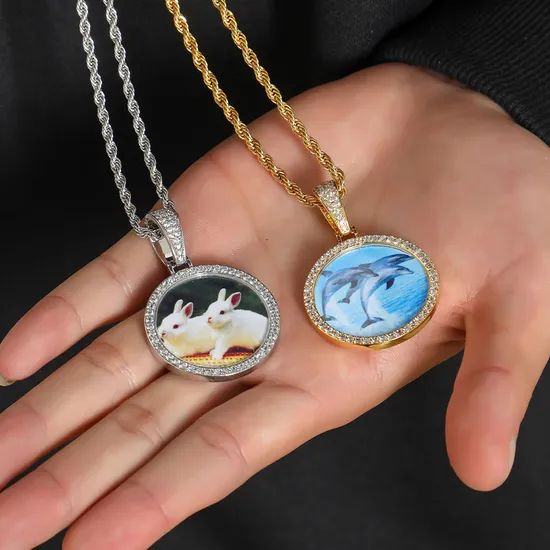 45mm Memory Pendants Necklace Hip Hop Custom Photo Locket Picture Pendant Photo Pendants - Image 6