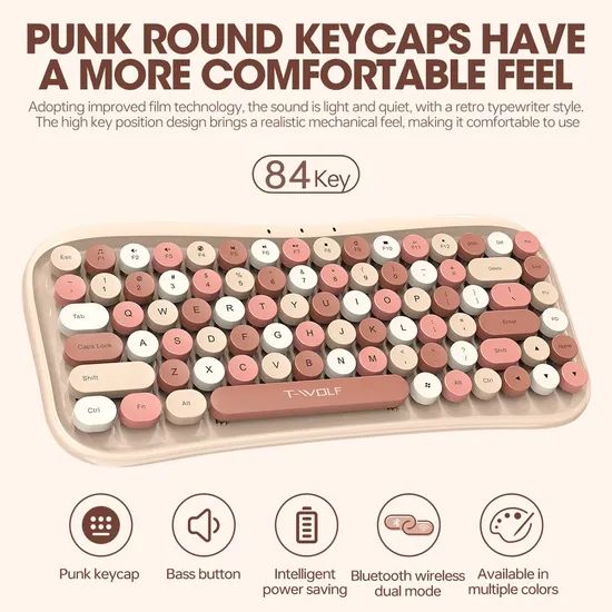 Keyboard Mouse Set Top Seller Clavier Teclado Game Keyboard and Mouse Combo Set 84keys - Image 4