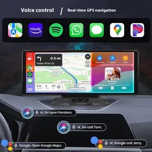10 26 Inch Wireless Carplay Portable Car Navigation Screen for Apple Android - Image 2