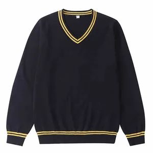 Factory Customized African Nigeria Navy Blue High School Uniforms Primary School Sweater - Image 3