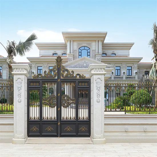 Store Front Sliding Iron Main Cheap Solid Iron Doors with Automatic Opening Pattern - Image 4