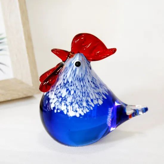 Colorful Art Deco Chicken Ornament Cartoon Design Glass Crafts Knick-Knack for Birthday Gift Decoration - Image 5