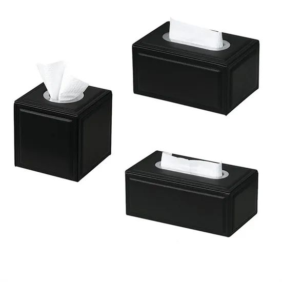 Factory Price Wholesale Custom Logo Crocodile Leather Texture Tissue Boxes - Image 3