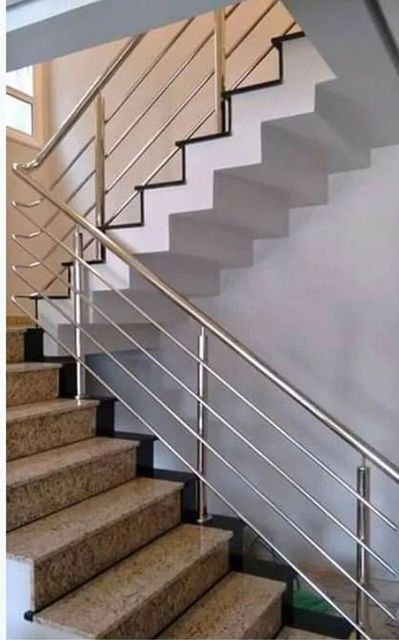 Stainless Steel Railing Design Style Plain Rail Height 900 mm Surface Finish Painted Application Area Balcony Infill Type Vertical - Image 2