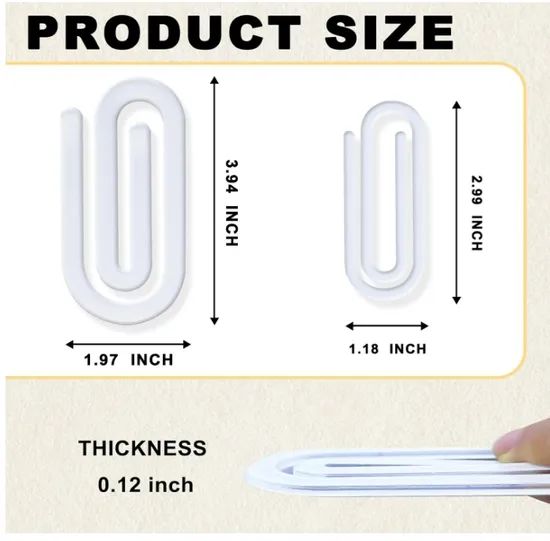 Sublimation Blank Acrylic Paper Clips Large Transparent DIY - Image 2