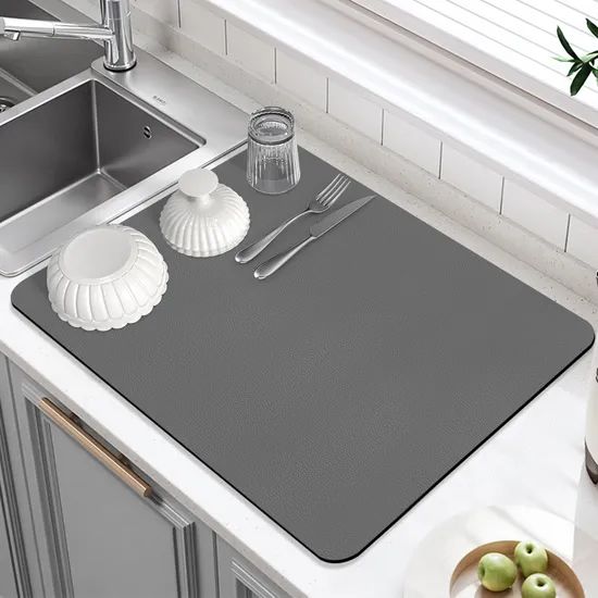 Kitchen Diatomaceous Earth Dry Mat Dish Drying Mats for Kitchen Counter - Image 1