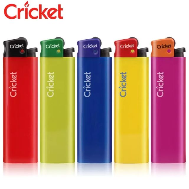 Custom Logo Disposable Cricket Lighters Original Colored Refillable Plastic Design Classic Style for Cigarette Wholesale - Image 2