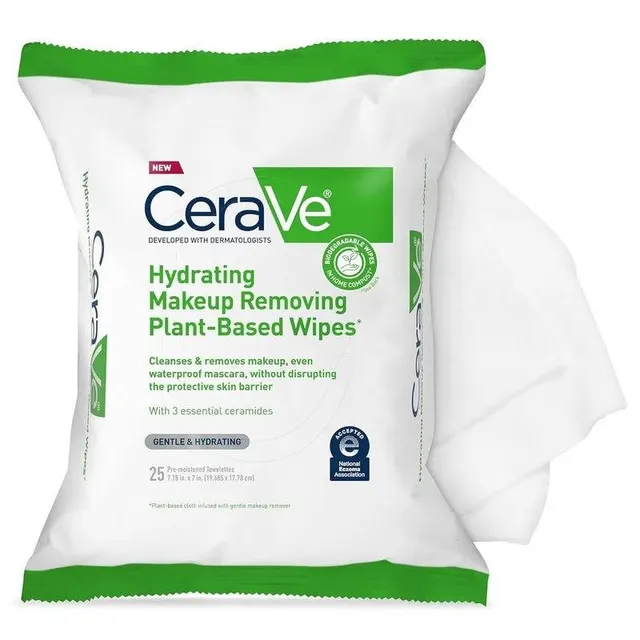 Wholesale CeraVe Makeup Remover Cleansing Wipes – 25 Count – 12 Pack Supply - Image 2