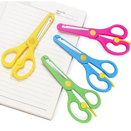 Children Safety Scissors Preschool Training Scissors Trademark AVA Occasion Home Condition New Material Metal Style - Image 2