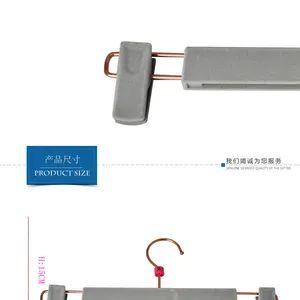 New Design Velvet Plastic Bottom Pants Hangers MOQ 3000PCS Trademark YY Origin China Model NO. 1206 Logo Customized Hook - Image 3