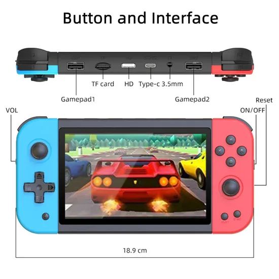 X X51 Handheld Game Console 5.1 Inch Classic Portable Video Game Consoles HD Screen Handheld Game Player - Image 5