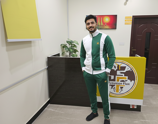 The Fusion Flux Tracksuit Size Range S – Xxl Jacket Feature Full Front Zip-up Specification AS per requirement Material Polyester / Cotton Blend - Image 1